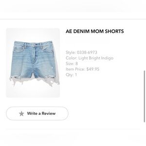 American Eagle Outfitters Women's Denim Mom Shorts